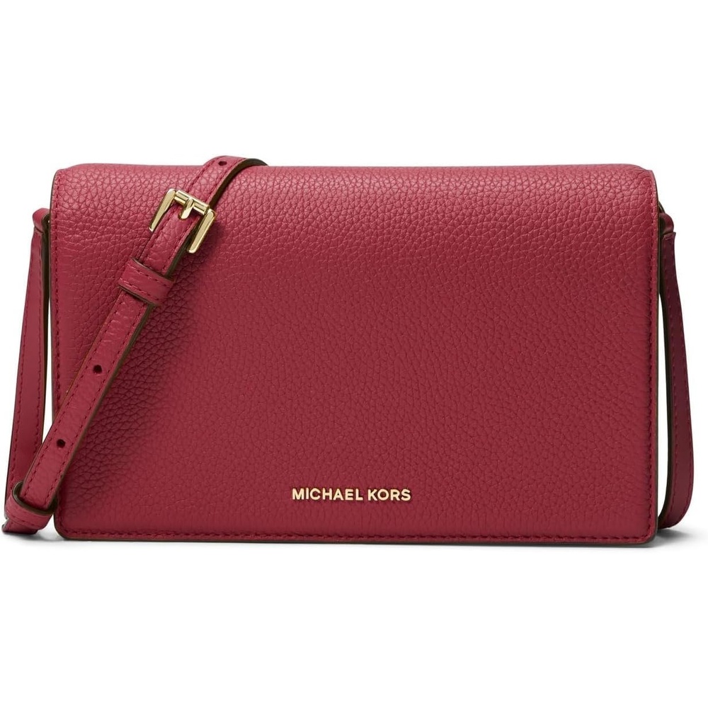 image:imageMichael Kors Womens Jet Set Medium Flap Crossbody BagDeep Red