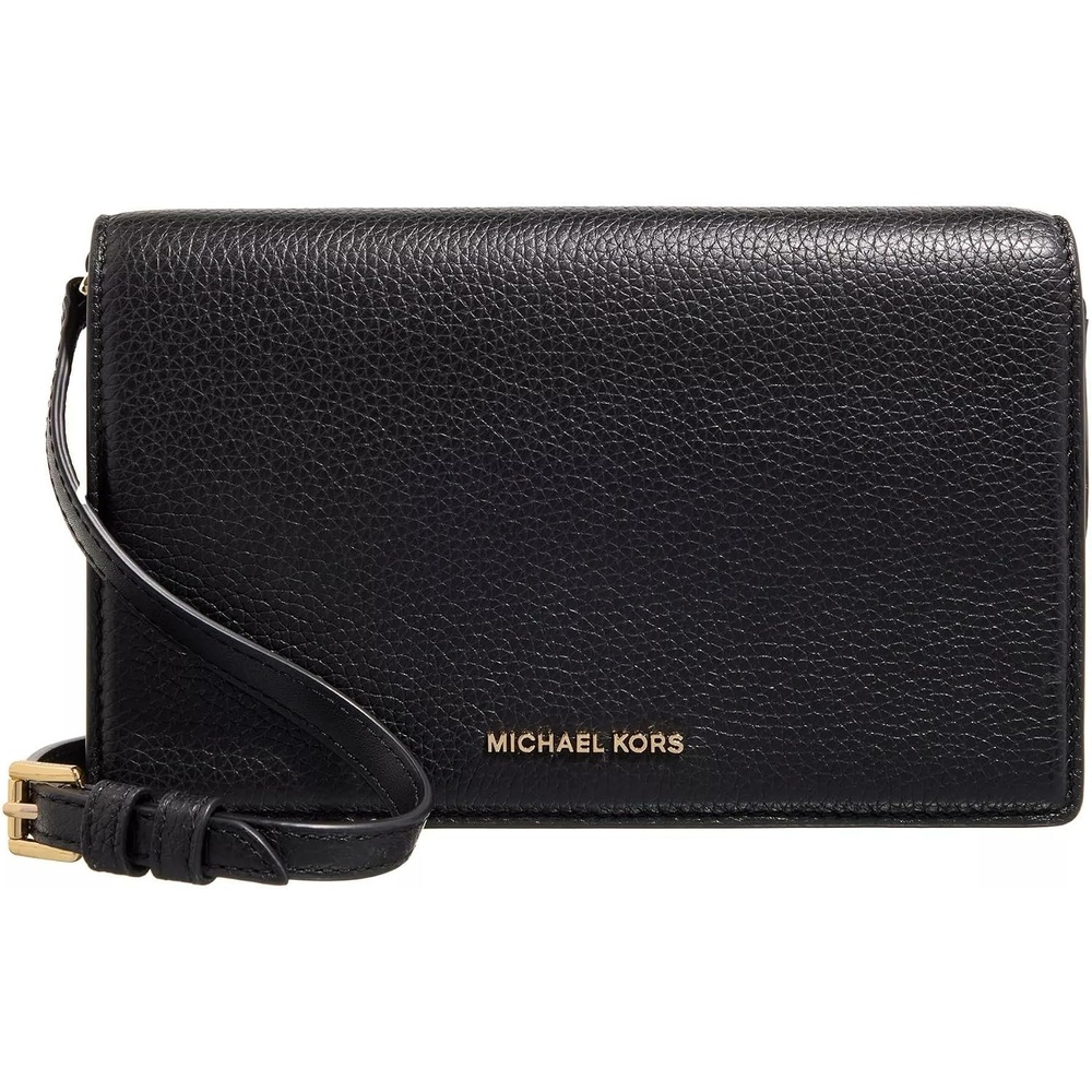 image:imageMichael Kors Womens Jet Set Medium Flap Crossbody BagGoldtone HardwareBlack