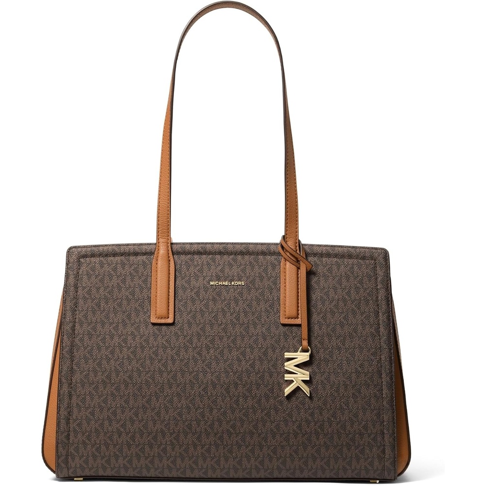 image:imageMichael Kors Womens Laila Medium Tote BagGoldtone HardwareBrownAcorn