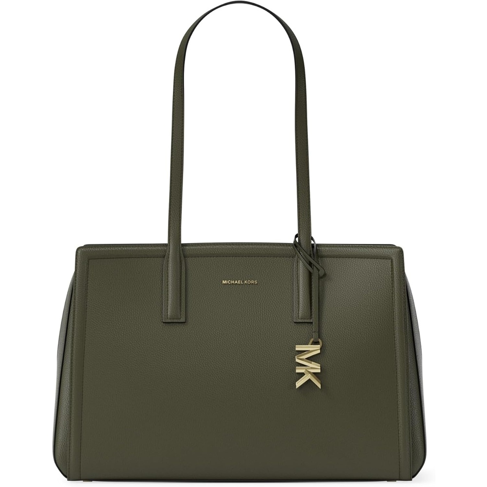 image:imageMichael Kors Womens Laila Medium Tote BagGoldtone HardwareEmbossed Goat LeatherIvy