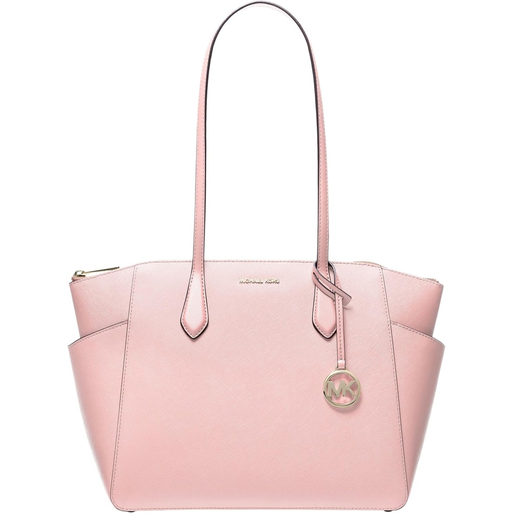 image:imageMichael Kors Womens Marilyn Medium Top Zip ToteGoldtone HardwarePowder Blush