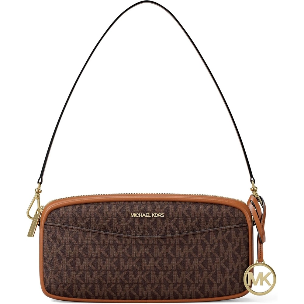 image:imageMichael Kors Womens May Small Convertible Pouchette CrossbodyBrownAcorn