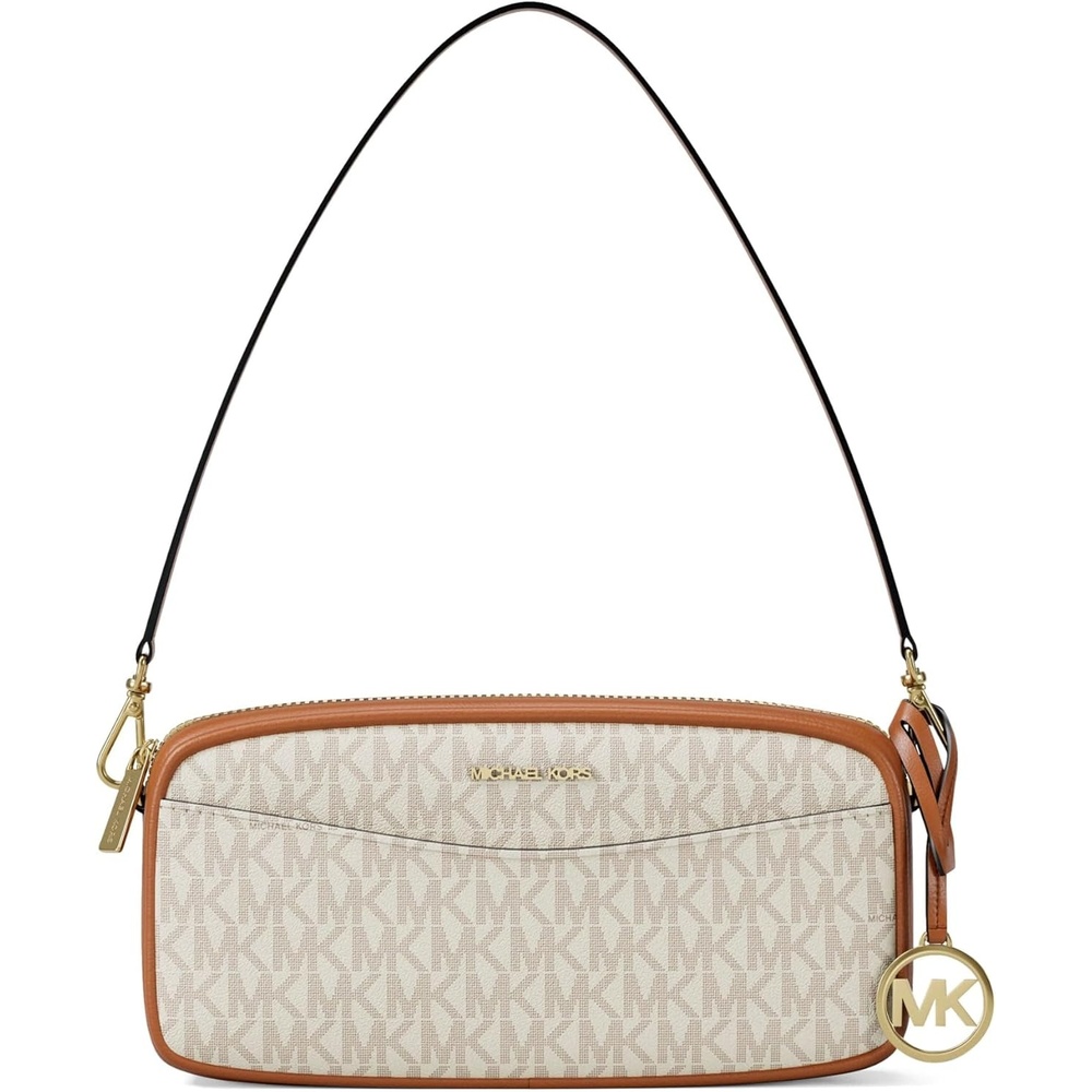 image:imageMichael Kors Womens May Small Convertible Pouchette CrossbodyVanillaAcorn