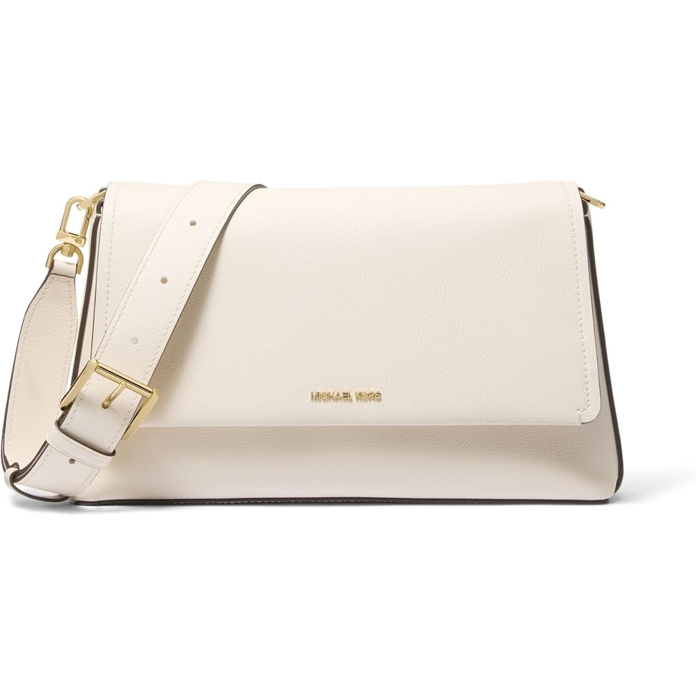 image:imageMichael Kors Womens Nessa Large MessengerGoldtone HardwareLight Cream