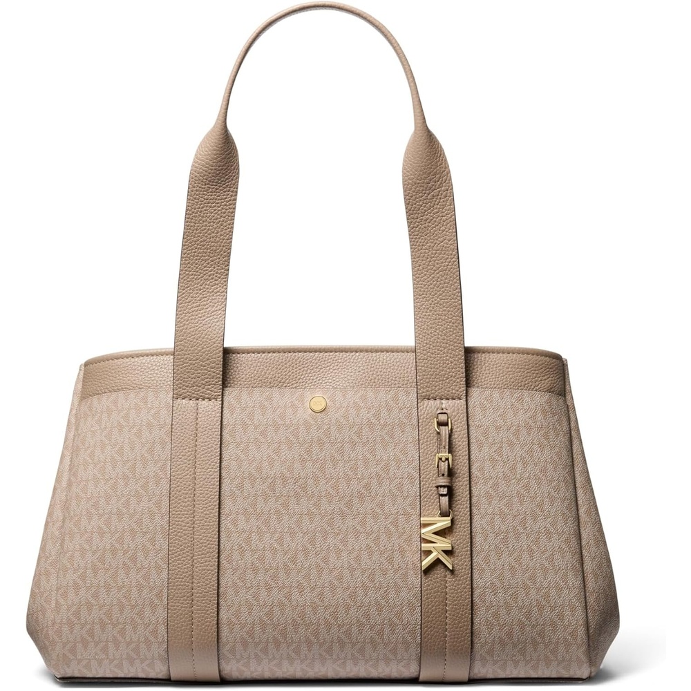 image:imageMichael Kors Womens Romee Large ToteGoldtone HardwareSignatureBirch