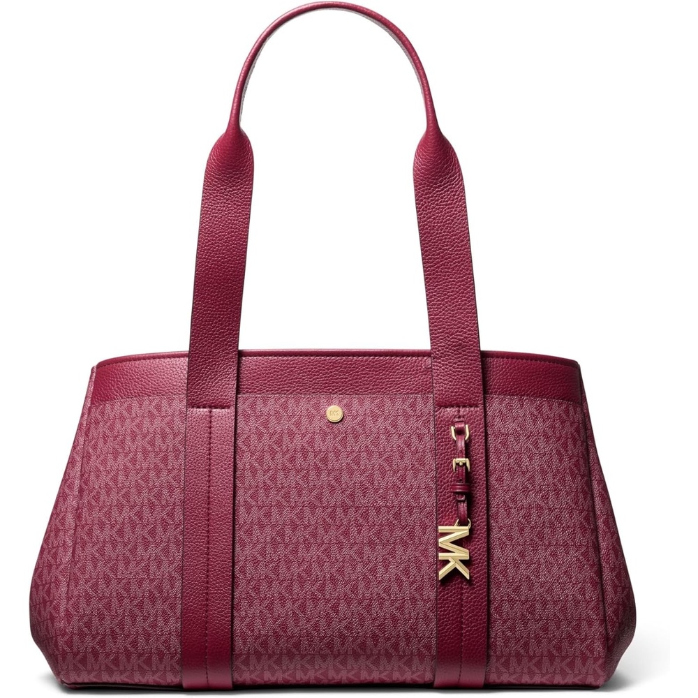image:imageMichael Kors Womens Romee Large ToteGoldtone HardwareSignatureMulberry