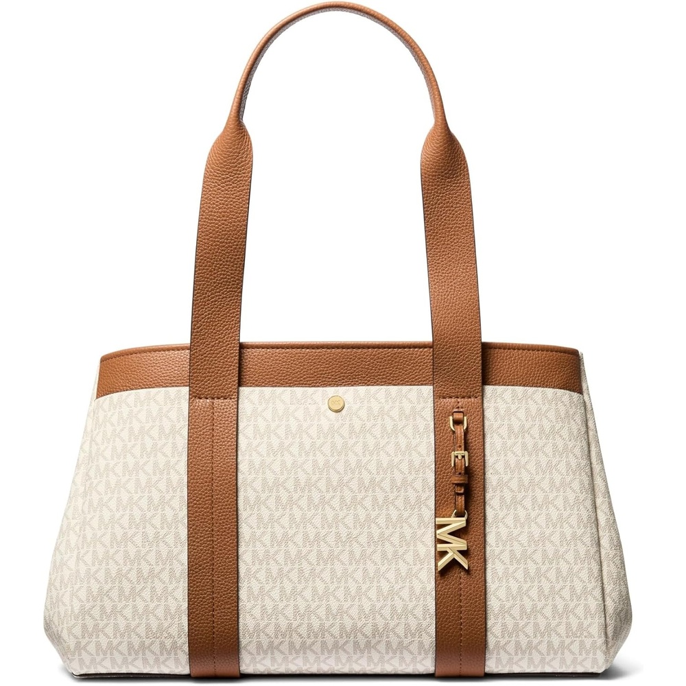 image:imageMichael Kors Womens Romee Large ToteGoldtone HardwareVanillaAcorn
