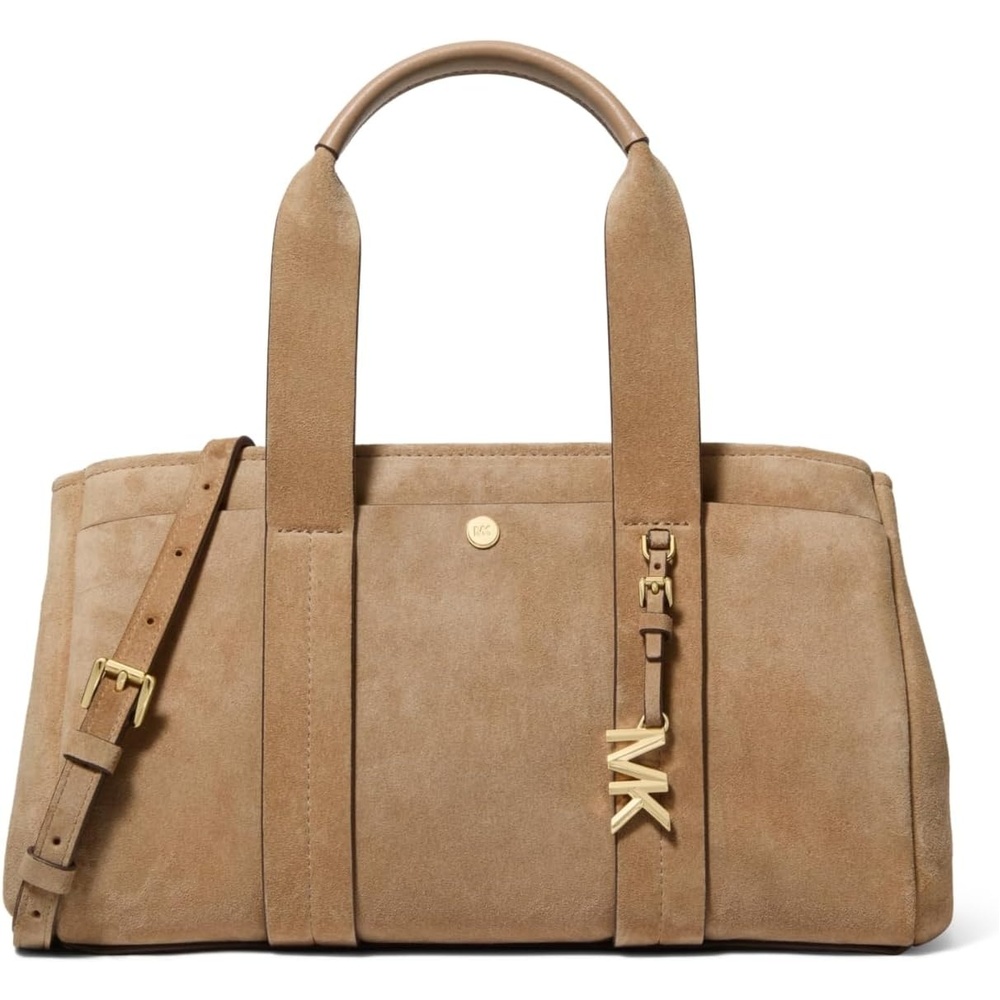 image:imageMichael Kors Womens Romee Small SatchelGoldtone HardwareSuede LeatherHusk
