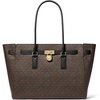 Gold-tone Hardware/Mk Signature Coated Twill/Brown/Black