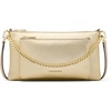 Gold-tone Hardware/Metallic Pebble Embossed Leather/Pale Gold