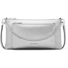 Silver-tone Hardware/Metallic Pebble Embossed Leather/Silver