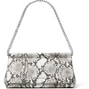 Silver-tone Hardware/Serpent Embossed Leather/Aluminum