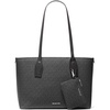Silver-tone Hardware/Tonal Mk Signature Coated Twill/Black