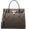 Gold-tone Hardware/Mk Signature Coated Twill/Brown/Black