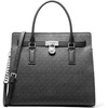 Silver-tone Hardware/Tonal Mk Signature Coated Twill/Black