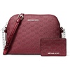 Silver-tone Hardware/Mk Embossed Glitter/Oxblood