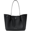 Silver-tone Hardware/Pebble Leather/Black