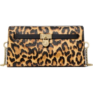MICHAEL Michael Kors Hamilton Moderne Exta Small Convertible Xbody(Gold-tone Hardware/Cheetah Haircalf With Volare Leather Trim/Marigold)