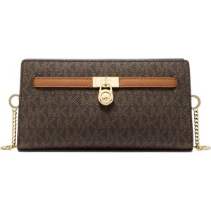 MICHAEL Michael Kors Hamilton Moderne Exta Small Convertible Xbody(Gold-tone Hardware/Mk Signature Coated Twill/Brown/Acorn)