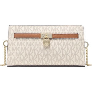 MICHAEL Michael Kors Hamilton Moderne Exta Small Convertible Xbody(Gold-tone Hardware/Mk Signature Coated Twill/Vanilla/Acorn)