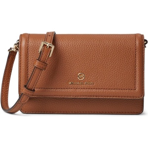 MICHAEL Michael Kors Jet Set Charm Small Phone Crossbody – Purse for Women – Saffiano Leather – Snap Closure(Luggage)