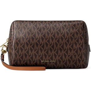 MICHAEL Michael Kors Zadie Large Cosmetic Wristlet(Brown/Acorn)