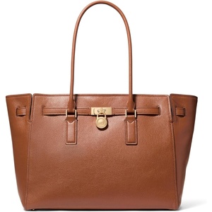 Michael Kors Hamilton Large Tote(Gold-tone Hardware/Urbino Leather/Luggage)