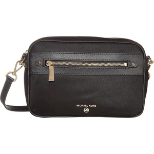 Michael Kors Jet Set Charm Large East/West Crossbody(Gold-tone Hardware/Nylon/Black)