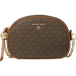 Michael Kors Jet Set Charm Small Oval Camera Crossbody Bag(Brown/Acorn)