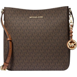 Michael Kors Jet Set Messenger Bag(Gold-tone Hardware/Brown)