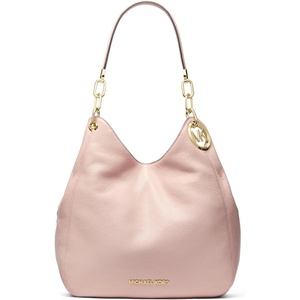 Michael Kors Lillie Large Chain Shoulder Bag(Gold-tone Hardware/Pebble Leather/Soft Pink)