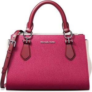 Michael Kors Marilyn Small Crossbody Bag(Silver-tone Hardware/Dark Raspberry Multi)
