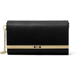Michael Kors Mona Large Clutch(Gold-tone Hardware/Black)