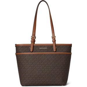 Michael Kors Winston Medium Top-Zip Pocket Tote Bag(Brown/Acorn)