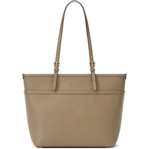 Michael Kors Winston Medium Top-Zip Pocket Tote Bag(Gold-tone Hardware/Pebble Leather/Husk)