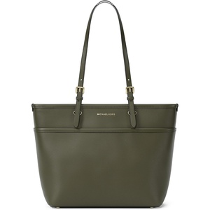 Michael Kors Winston Medium Top-Zip Pocket Tote Bag(Gold-tone Hardware/Pebble Leather/Ivy)