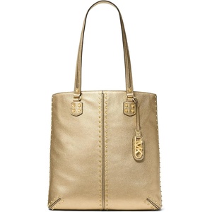 Michael Kors Women’s Astor Studded Large Tote Bag(Gold-tone Hardware/Pale Gold)