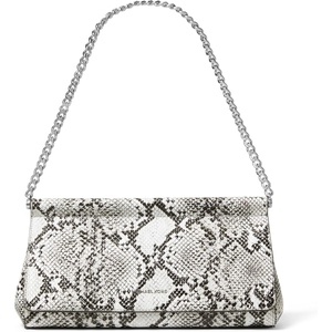 Michael Kors Women’s Carmine Medium Clutch(Silver-tone Hardware/Serpent Embossed Leather/Aluminum)