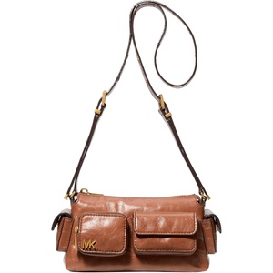 Michael Kors Women’s Dakota Small Convertible Pocket Crossbody Bag(Antique Gold-tone Hardware/Luggage)