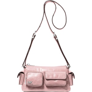 Michael Kors Women’s Dakota Small Convertible Pocket Crossbody Bag(Silver-tone Hardware/Smokey Rose)