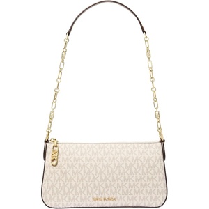 Michael Kors Women’s Empire Medium Chain Pouchette(Vanilla/Acorn)