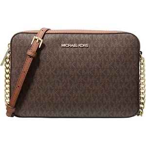 Michael Kors Women’s Jet Set Large Crossbody Bag(Gold-tone Hardware/Brown)