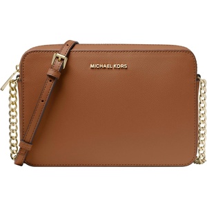 Michael Kors Women’s Jet Set Large Crossbody Bag(Gold-tone Hardware/Luggage)