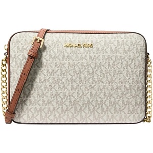 Michael Kors Women’s Jet Set Large Crossbody Bag(Gold-tone Hardware/Vanilla)
