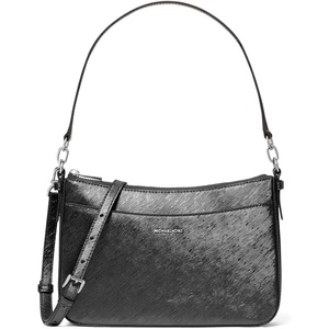 Michael Kors Women’s Jet Set Top Zip Pochette Crossbody Bag(Black)