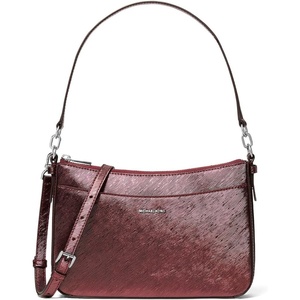 Michael Kors Women’s Jet Set Top Zip Pochette Crossbody Bag(Oxblood)
