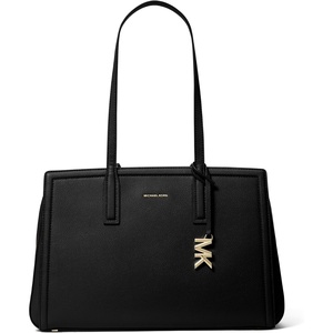 Michael Kors Women’s Laila Medium Tote Bag(Gold-tone Hardware/Black)
