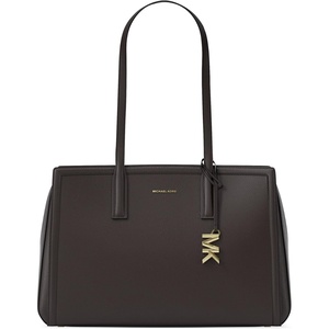 Michael Kors Women’s Laila Medium Tote Bag(Gold-tone Hardware/Embossed Goat Leather/Chocolate)