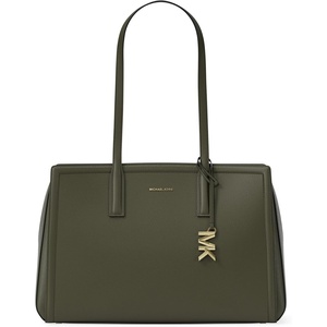 Michael Kors Women’s Laila Medium Tote Bag(Gold-tone Hardware/Embossed Goat Leather/Ivy)