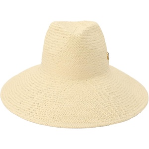 Michael Kors Women’s Long Brimmed Straw Hat, Stylish & Versatile Accessory for Everyday Wear(Natural)